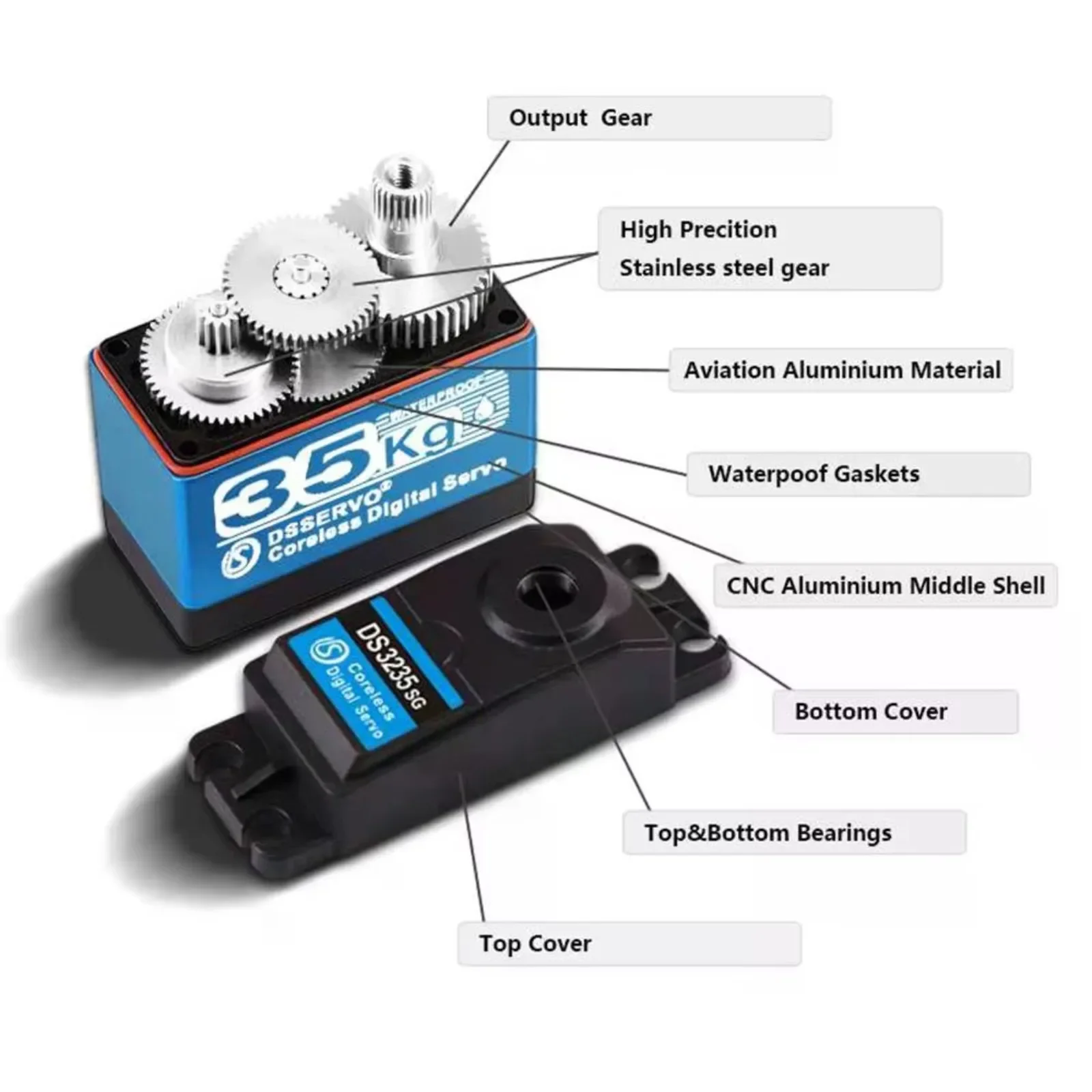 DS3235 PRO 코어리스 디지털 서보 45kg.cm - Servo Motor Cnc 리뷰 및 가격